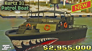 Kurtz 31 Patrol Boat Review  Best Weponized Boat in GTA ONLINE 3000000  Worth NEW DLC [upl. by Ielarol742]