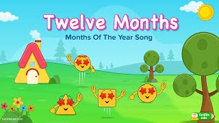 Math Song  Months Of The Year Song  12 Months For Kids  Kids Song  Kindergarten Songs  English [upl. by Jonathon]