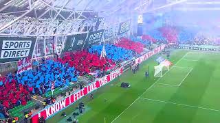 DROGS FANS PUT ON A SPECTACULAR SHOW  DROGHEDA UNITED V DERRY CITY  2024 FAI CUP FINAL [upl. by Mclaurin160]