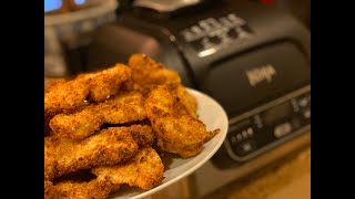 AIR FRYER CHICKEN CUTLETS  NINJA FOODI AIR FRYER  PERFECT FOR BEGINNERS [upl. by Rostand]