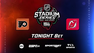 Flyers Devils Clash at MetLife TONIGHT at 8PM  2024 NHL Stadium Series [upl. by Aelak]