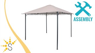 Sunnydaze 10 x 10 Foot Steel Gazebo with WeatherResistant Fabric Top  GrayCRE705 [upl. by Agem105]