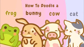 How To Doodle Cute Animals ❥ Doodling your requests [upl. by Rotce38]