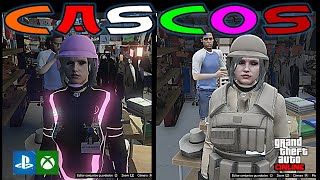 CASCOS DE COLORES TODOS COMPONENTES GTA V ONLINE PS45 XBOX 1 PC [upl. by Wheaton238]