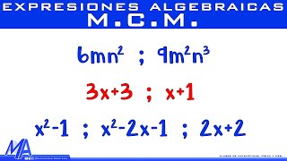 Mínimo Común Múltiplo de expresiones algebraicas [upl. by Yerdna]