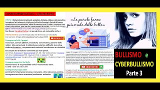 BULLISMO E CYBERBULLISMO parte 3 LE CONSEGUENZE psicologiche e legali  legge n°71 del 2017 [upl. by Wadlinger]