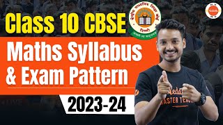 CBSE Class 10 Maths Syllabus and Exam Pattern 202324  10th Maths Board Exam Paper Analysis Cbse [upl. by Eniac]