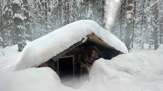 IM BUILDING A LOG CABIN UNDERGROUND IN 20°C INSTALLING A WINDOW AND A COZY BED SOLO BUSHCRAFT [upl. by Faustus]