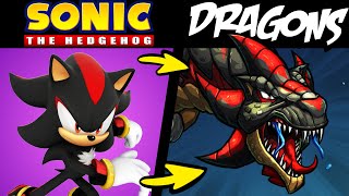 What if SONIC THE HEDGEHOG Characters Were DRAGONS Lore amp Speedpaint [upl. by Anilegna]