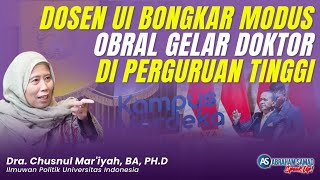 Dosen UI Bongkar Modus Obral Gelar Doktor di Perguruan Tinggi  SPEAKUP [upl. by Nivag]