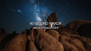 90SECOND NIKKOR  Episode 14  NIKKOR Z 1424mm f28 S [upl. by Saihttam]