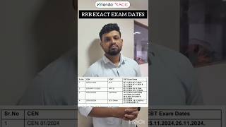 RRB EXACT EXAM DATES 📅✌️ [upl. by Lontson]