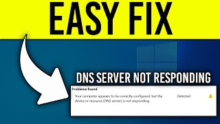 DNS Server Not Responding on Windows Easy Fix  Windows 1011 [upl. by Aizat980]