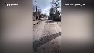 Ukrainian Man Films Devastation In His Town After Russian Military Column Destroyed [upl. by Yggep142]