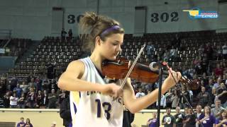 Violin National Anthem at Oklahoma Basketball State Final [upl. by Dmitri]