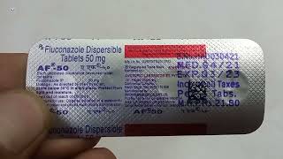 AF 50mg Tablet  Fluconazole Dispersible Tablet 50mg Tablet  AF 50mg Tablet Uses Review Hindi [upl. by Kresic]