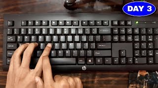 Learn English Typing in 10 Days  Day 3  Free Typing Lessons  Touch Typing Course Tech Avi [upl. by Fletch]