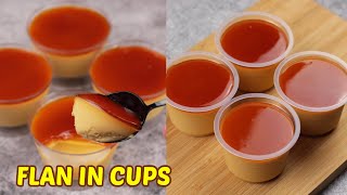 Leche Flan in Cups  No Steam No Bake No Oven No Mixer [upl. by Warrick]