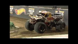 Zombie vs Dooms Day Monster Jam World Finals Racing Round 1 2016 [upl. by Omsoc]