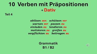 10 Verben mit Präpositionen  Dativ 4 [upl. by Adnal]