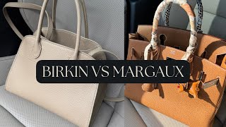 HERMES BIRKIN VS THE ROW MARGAUX  FULL COMPARISON  GIRLGONELUX [upl. by Llerot996]