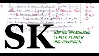 B2C1  Häufige sprachliche Fehler in der SK vermeiden [upl. by Enyrehtak]