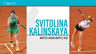 Elina Svitolina  Anna Kalinskaya  ROME R32  Match Highlights IBI24 [upl. by Phyllis493]