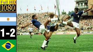 Argentina 12 Brazil world cup 1974  Full highlight  1080p HD  Kempes [upl. by Nilyarg390]