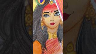 Most beautiful eyes 🤌🥹radharani drawingradhakrishnavrindaartshortsfeedshortsviraldear artist [upl. by Oibaf]