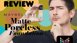 Review  Maybelline Matte Poreless Foundation Demo [upl. by Acinorav]