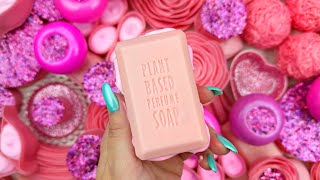 SOAPampGLITTER4K★Soap boxes with glitterampfoam★Peeling off the film★Clay cracking★4K [upl. by Aneloaup]