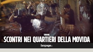 A Torino sangue e caos durante la movida la polizia carica centri sociali e clienti dei bar [upl. by Yrrehs]