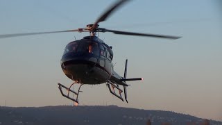 AS355 helicopter sunset landing [upl. by Sualokin]