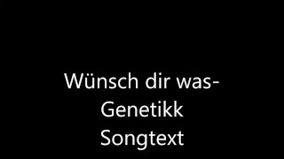 Wünsch dir was Genetikk Lyrics [upl. by Nosmirc554]