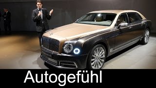 Bentley Mulsanne Facelift EWB motor show REVIEW extended wheelbase InteriorExterior live check [upl. by Kerr]