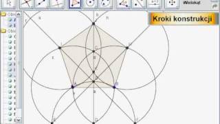Konstrukcja pięciokąta foremnego [upl. by Aiuoqes203]
