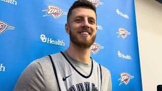 Isaiah Hartenstein Interview  Training Camp 2024  OKC Thunder  10032024 [upl. by Yank44]