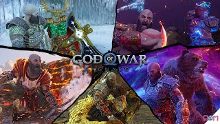 God of War Ragnarök  Brutal Finishing Moves  Boss Finishers No HUD [upl. by Ermine]