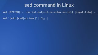 sed command in Linux [upl. by Corny897]