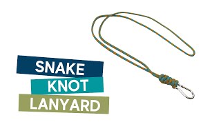 How to make a snake knot paracord lanyard tutorial [upl. by Netty30]