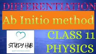 DIFFERENTIATION BY AB initio method  CLASS 11  PHYSICS ab initio method [upl. by Kooima356]