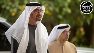 UAE President Sheikh Mohamed bin Zayed welcomes Ramadan wellwishers [upl. by Brindle]