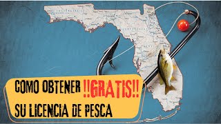 🎣COMO OBTENER GRATIS LICENCIA DE PESCA EN LA FLORIDA🎣 [upl. by Ayocat314]