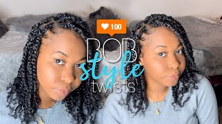 How To EASY Short Bob Length Passion Twists  NO Rubberbands  VERY Detailed  Beginner Friendly [upl. by Yevette580]