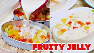 FRUITY JELLY  VERY SIMPLE AND EASY JELLY DESSERT [upl. by Darbie]