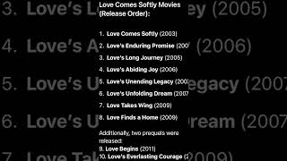 Love Comes Softly Movies Release Order [upl. by Aikcin947]