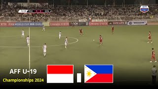 eFootball Pes 21 Gameplay  Indonesia U19 vs Philippines U19  AFF U19 Championship 2024 [upl. by Mossman]