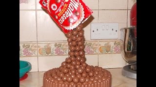 How To Make A Maltesers Gravity Defying Cake [upl. by Ahsikyt698]