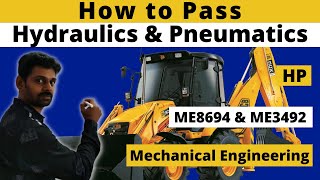 How to pass Hydraulics and Pneumatics  HP R2021 amp R2017 ME8694 ME3492 MECH  Tamil [upl. by Haik]