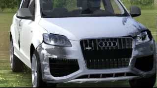 Crazy Audi Q7 V12 TDI Rollover Crash [upl. by Thaine339]